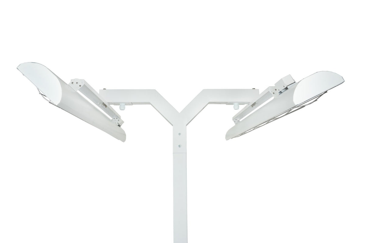 Pole Mount Pole Mount With Double Crossbar in White