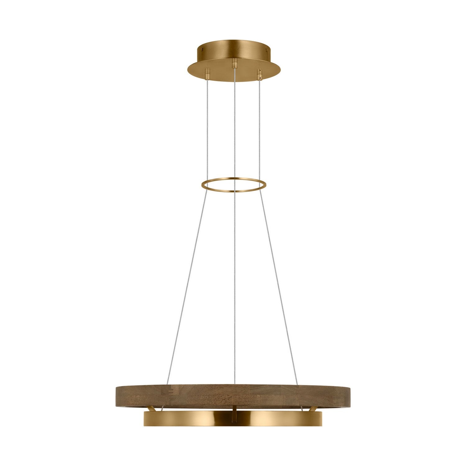 Grace Chandelier in Natural Brass/ Weathered Oak