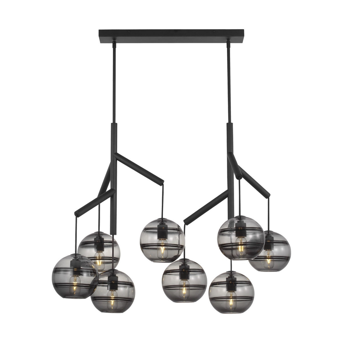 Sedona LED Chandelier in Nightshade Black