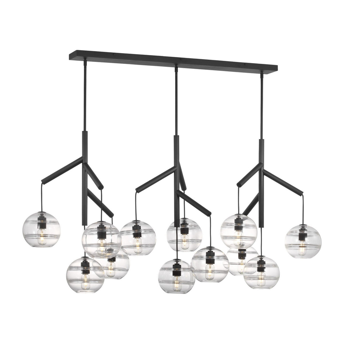 Sedona LED Chandelier in Nightshade Black