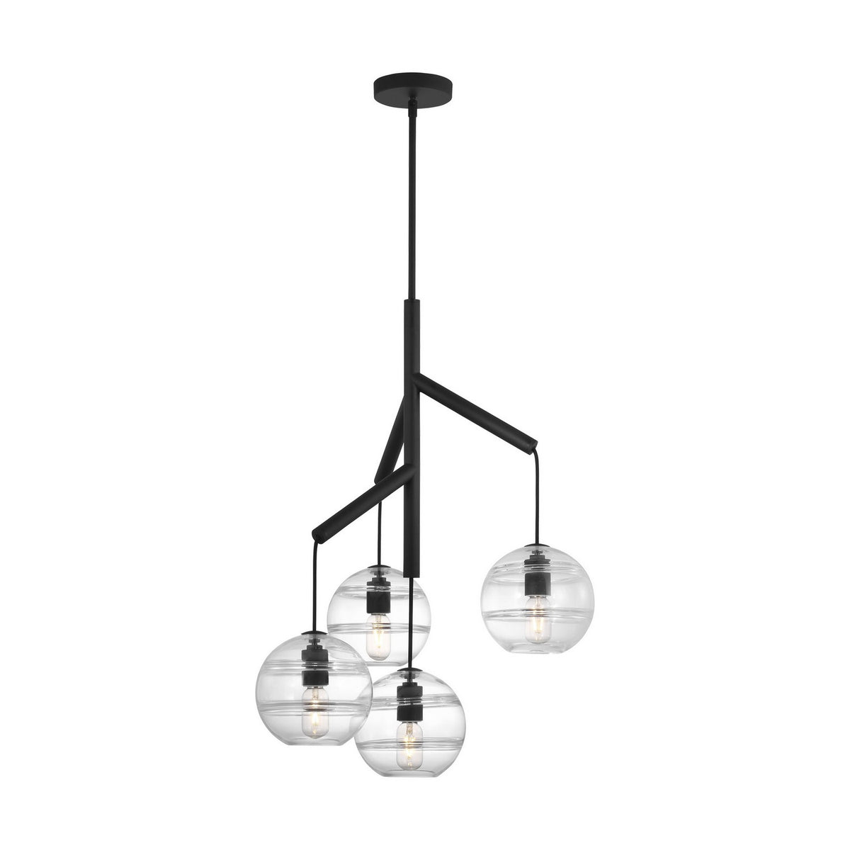 Sedona LED Chandelier in Nightshade Black