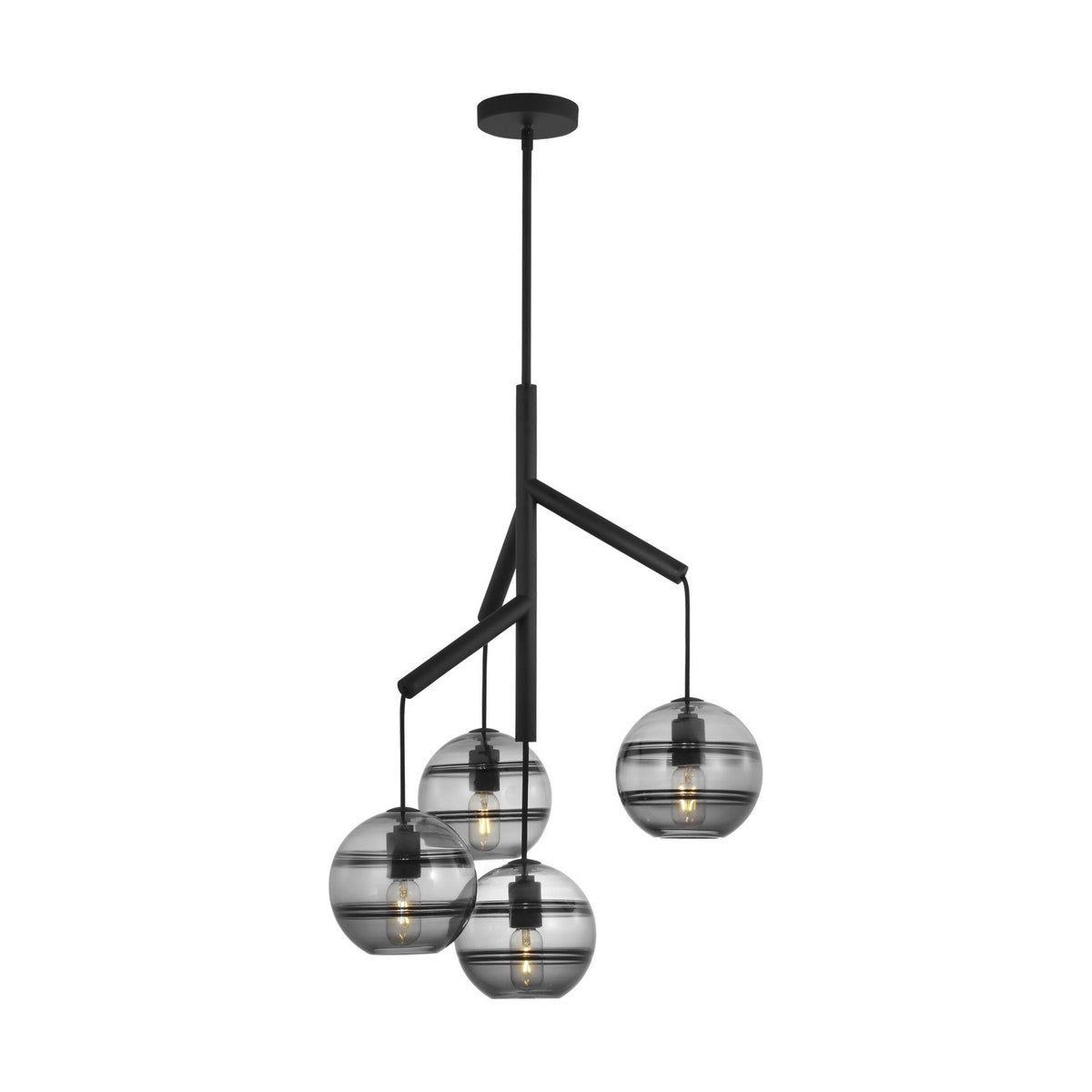 Sedona LED Chandelier in Nightshade Black