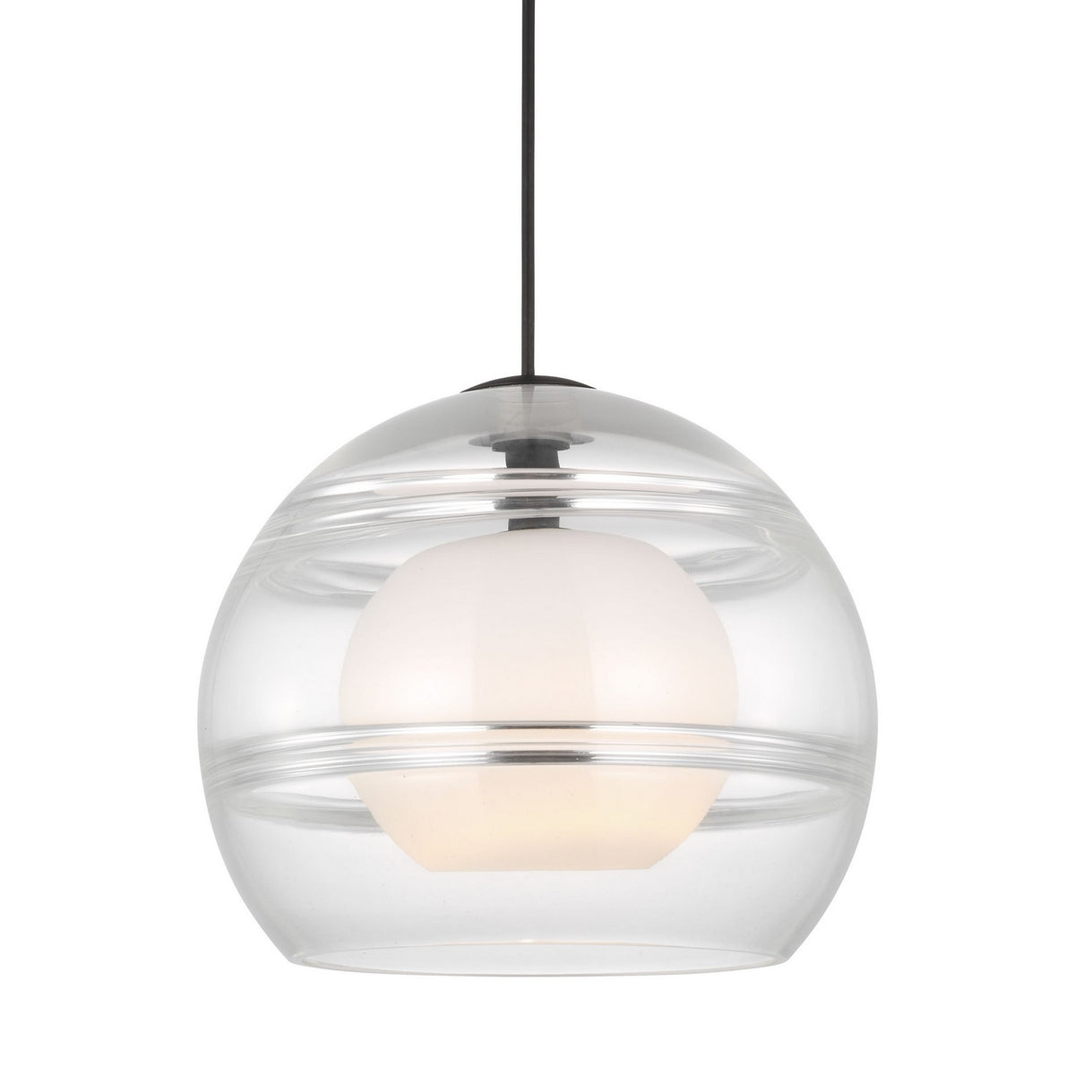 Sedona One Light Pendant in Nightshade Black