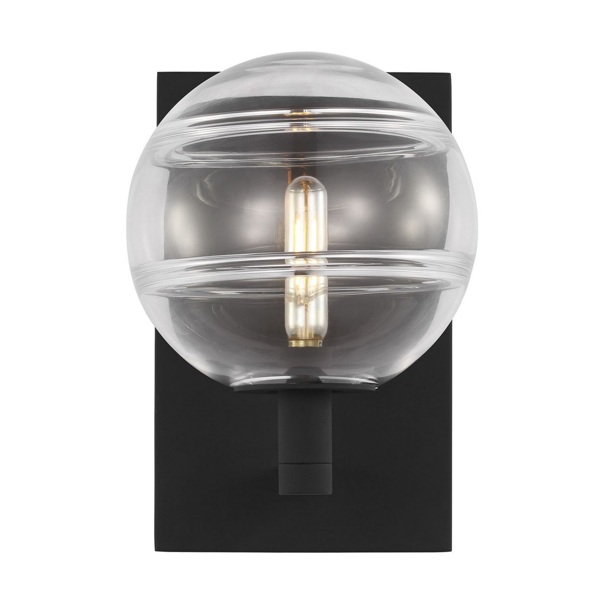 Sedona One Light Wall Sconce in Nightshade Black