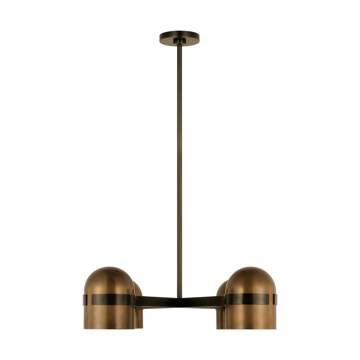 Octavia LED Chandelier in Blackened Bronze/Bright Worn Brass