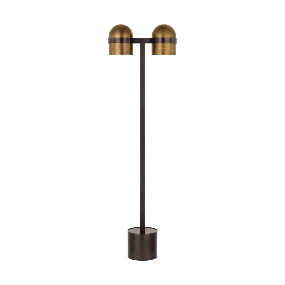 Lampadaire LED Octavia en bronze noirci/laiton vieilli brillant