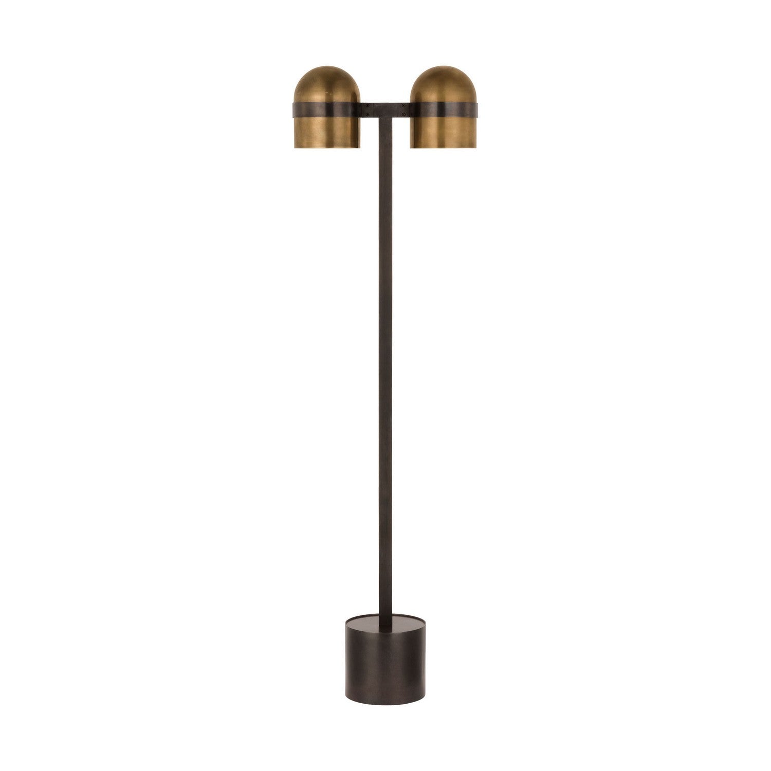 Octavia LED Floor Lamp in Blackened Bronze/Bright Worn Brass