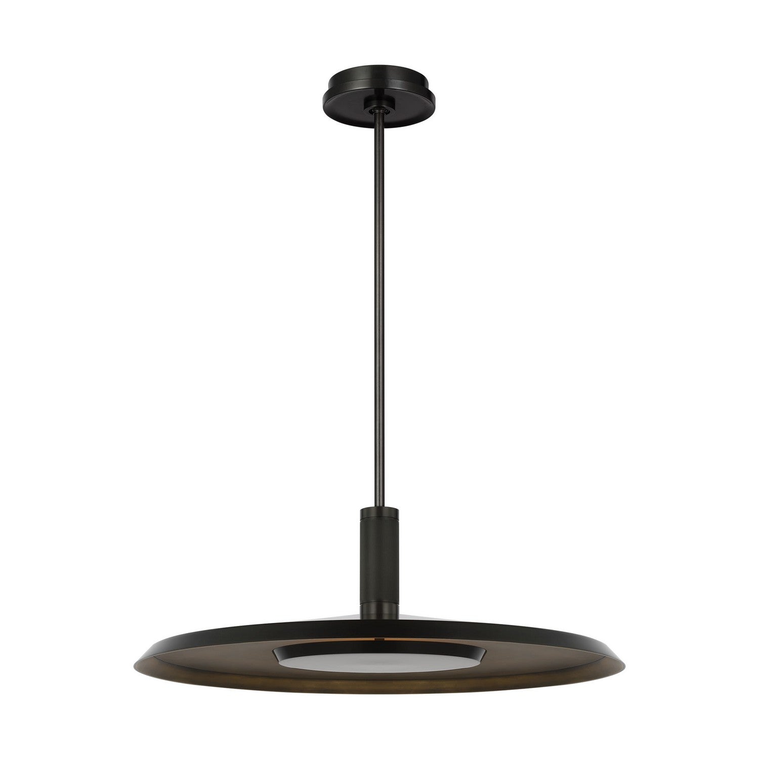 Saucer Pendant in Dark Bronze/Darkened Brass