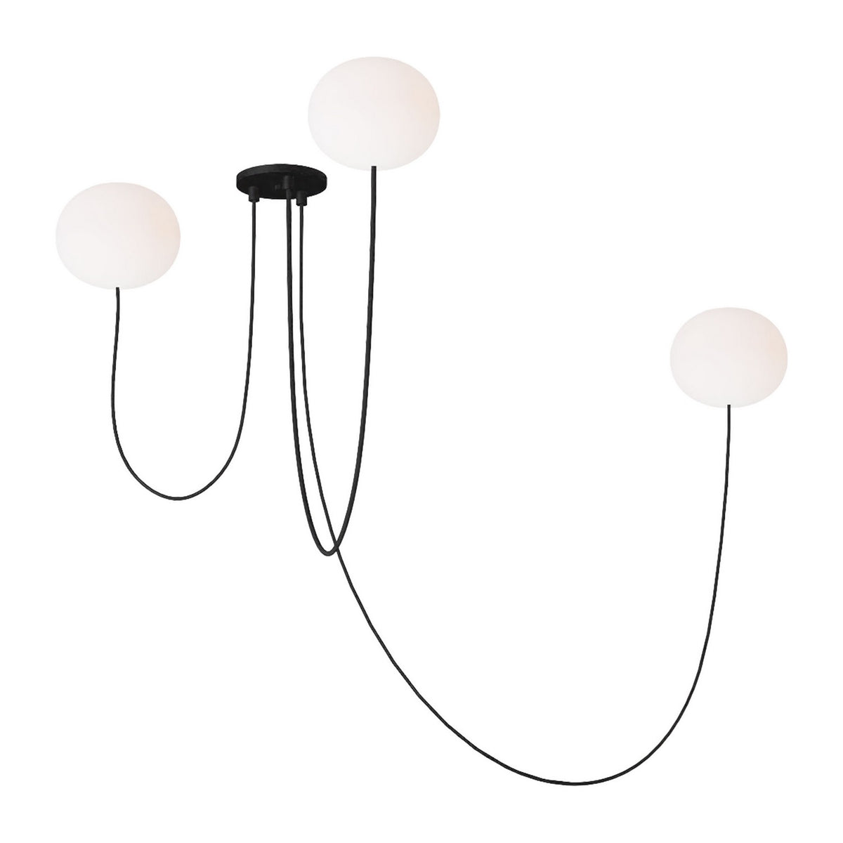 Helium LED Chandelier in Matte Black
