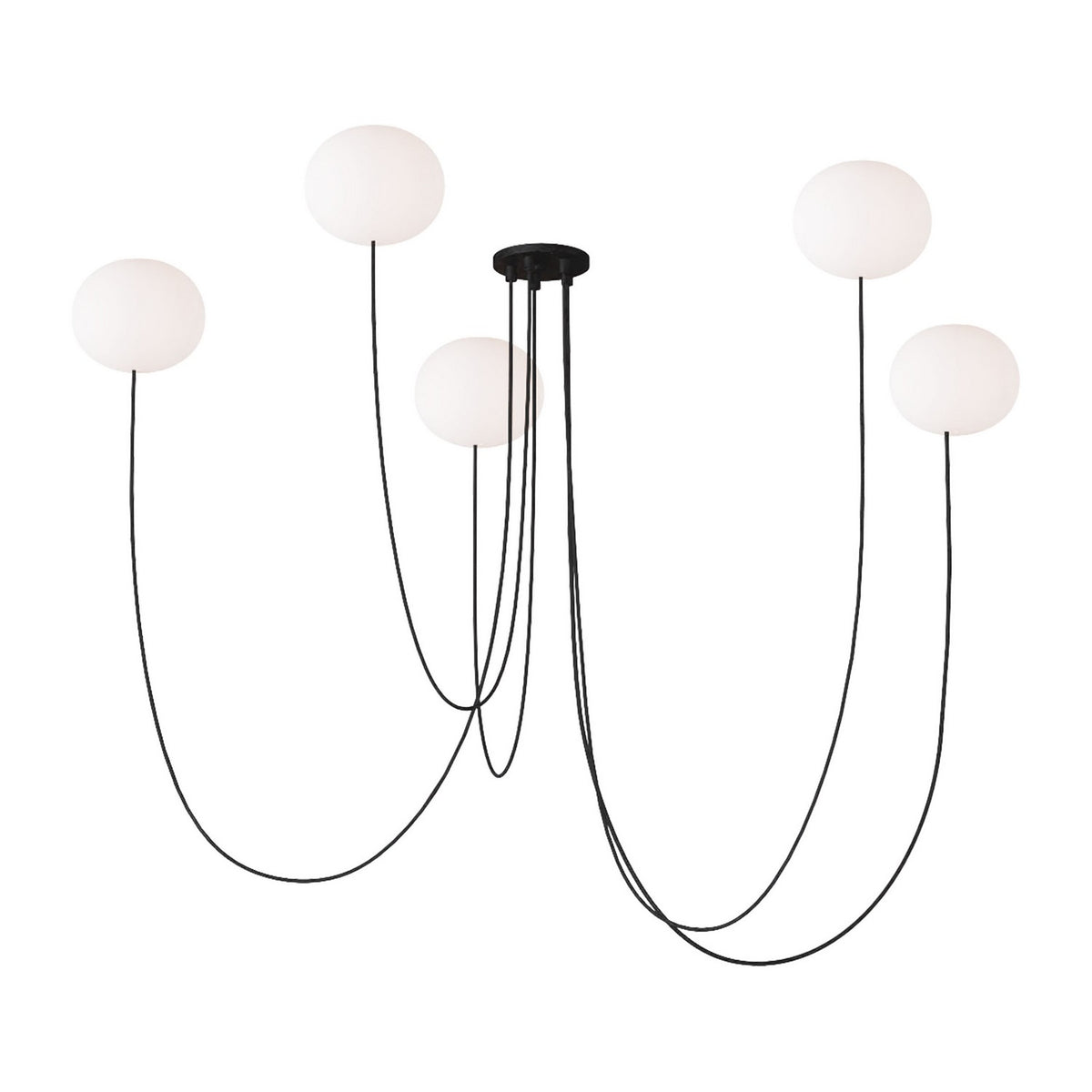 Helium LED Chandelier in Matte Black