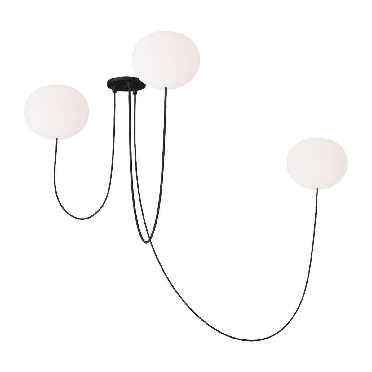 Helium LED Chandelier in Matte Black