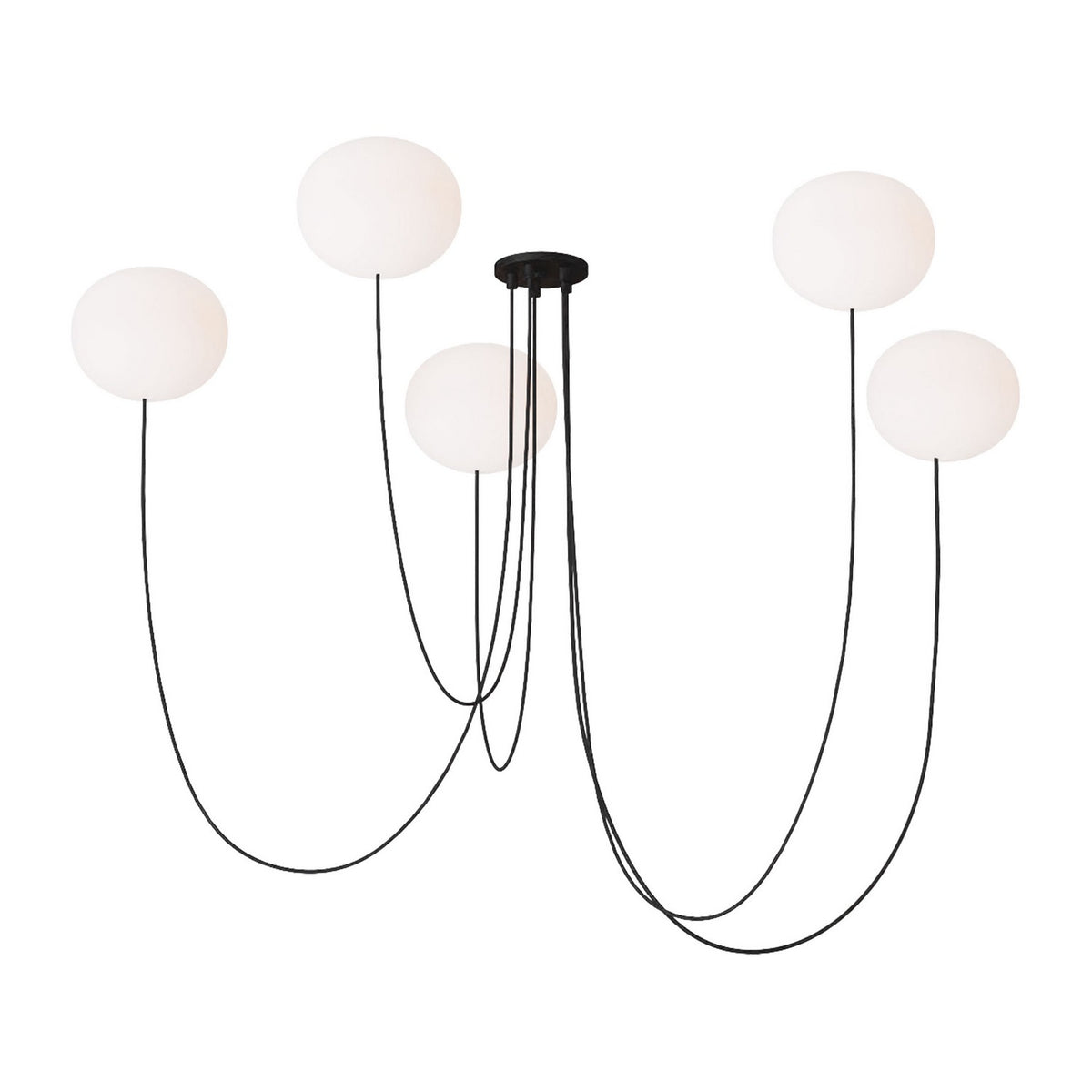 Helium LED Chandelier in Matte Black