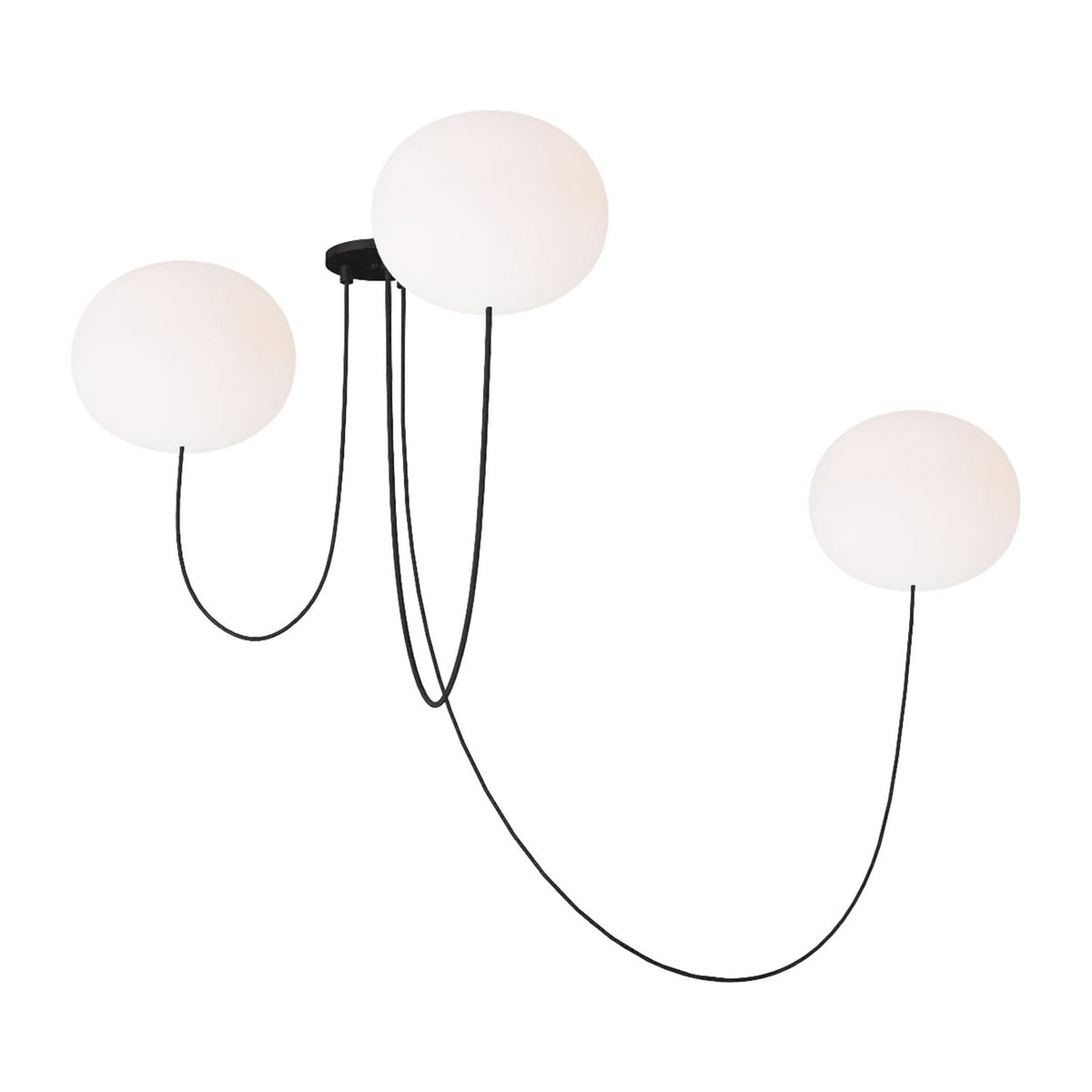 Helium LED Chandelier in Matte Black