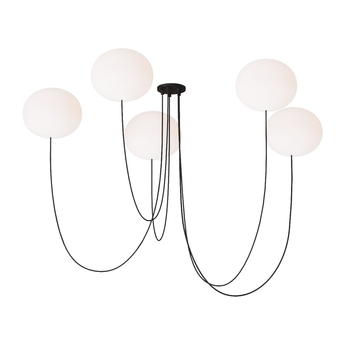 Helium LED Chandelier in Matte Black
