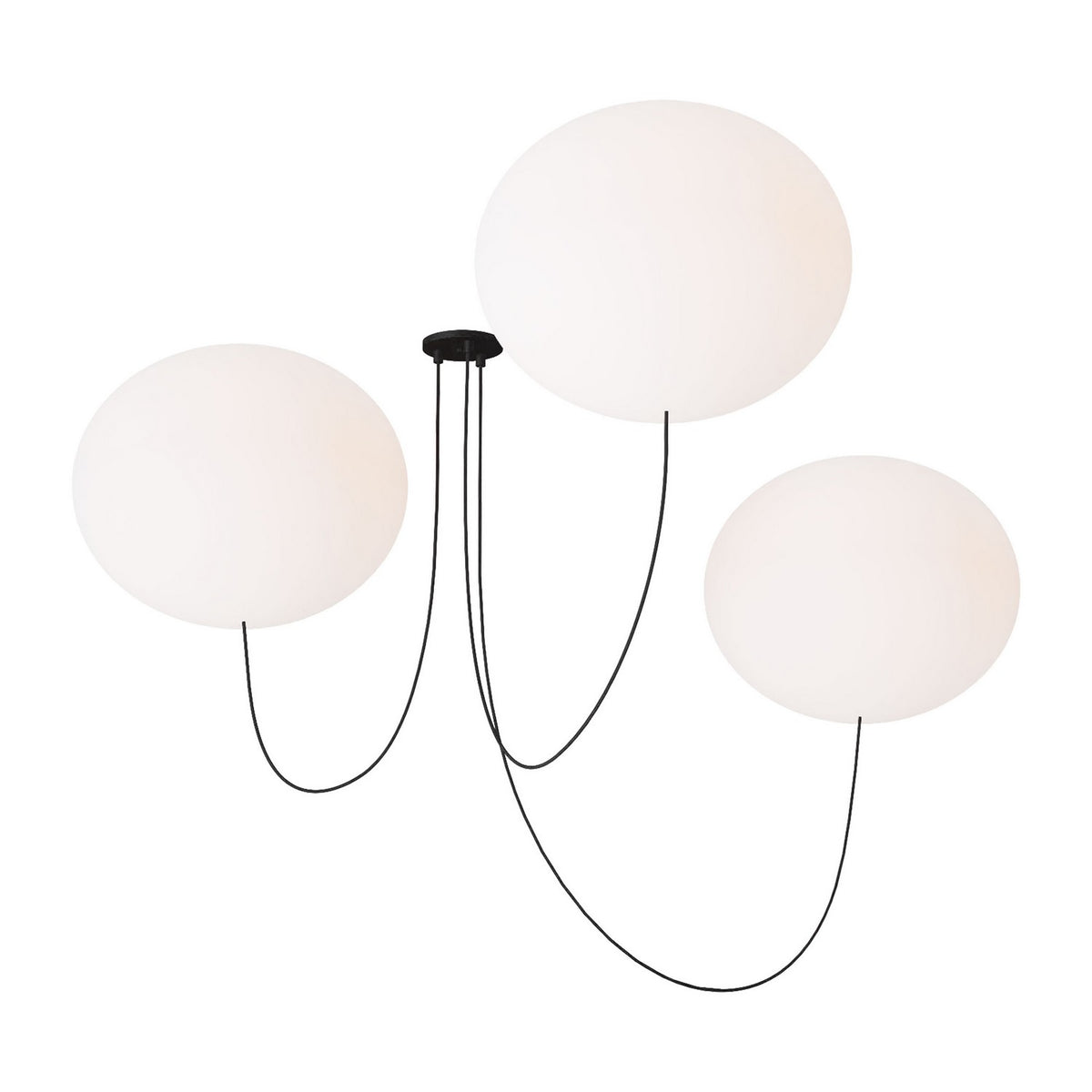 Helium LED Chandelier in Matte Black