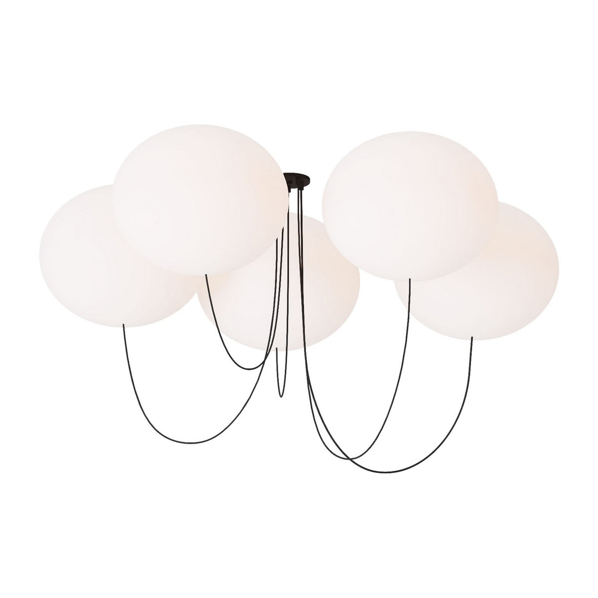 Helium LED Chandelier in Matte Black