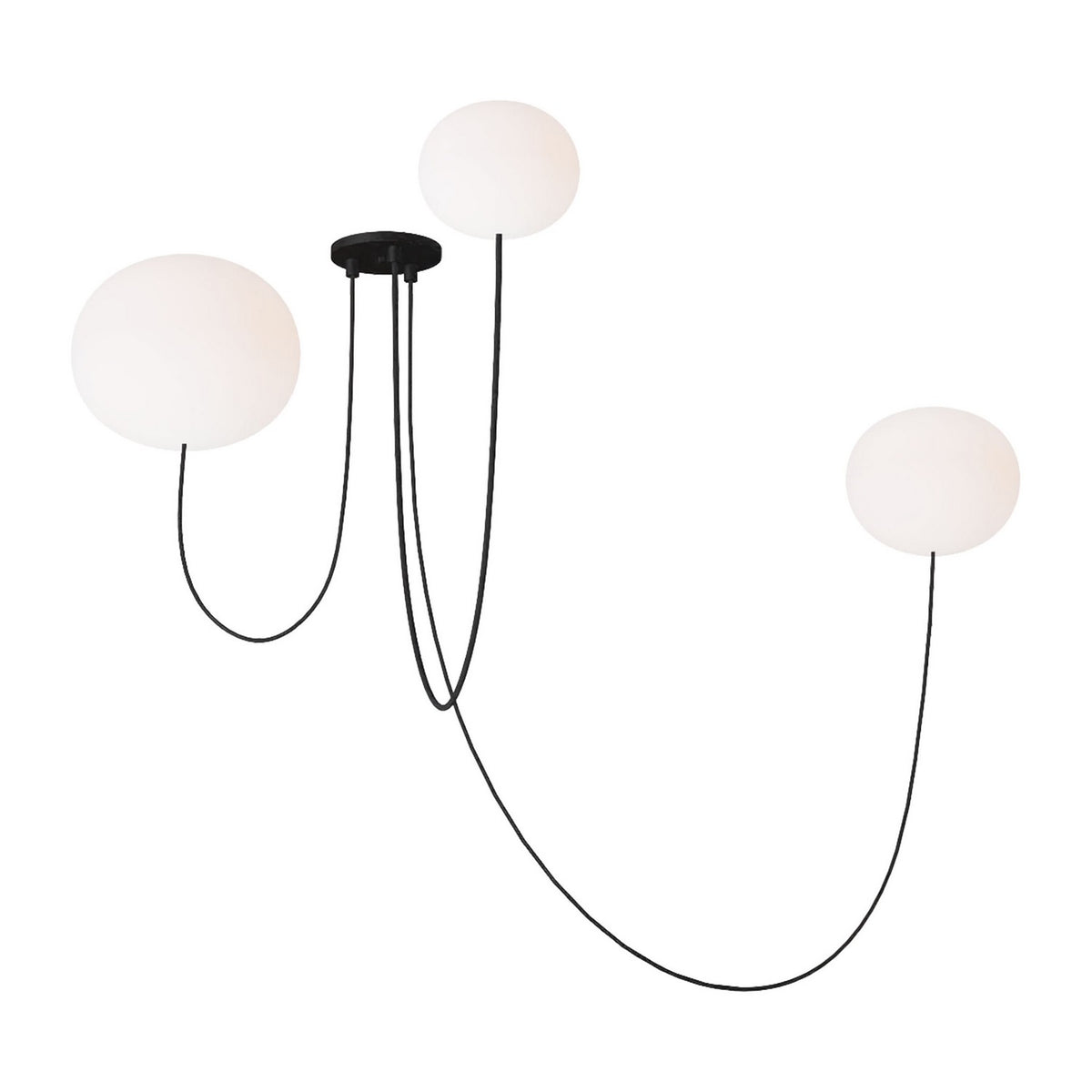 Helium LED Chandelier in Matte Black
