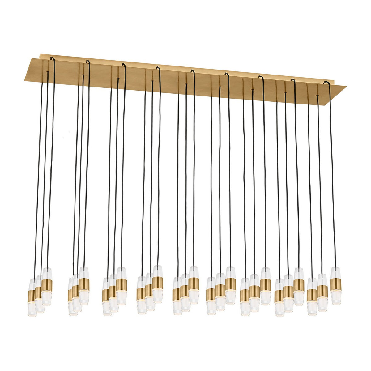 Lassell LED Chandelier in Natural Brass