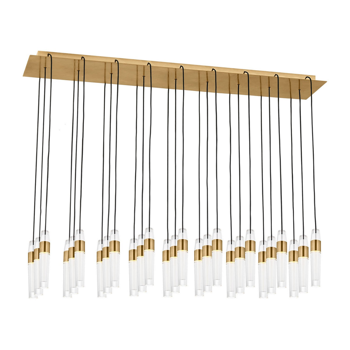 Lassell LED Chandelier in Natural Brass