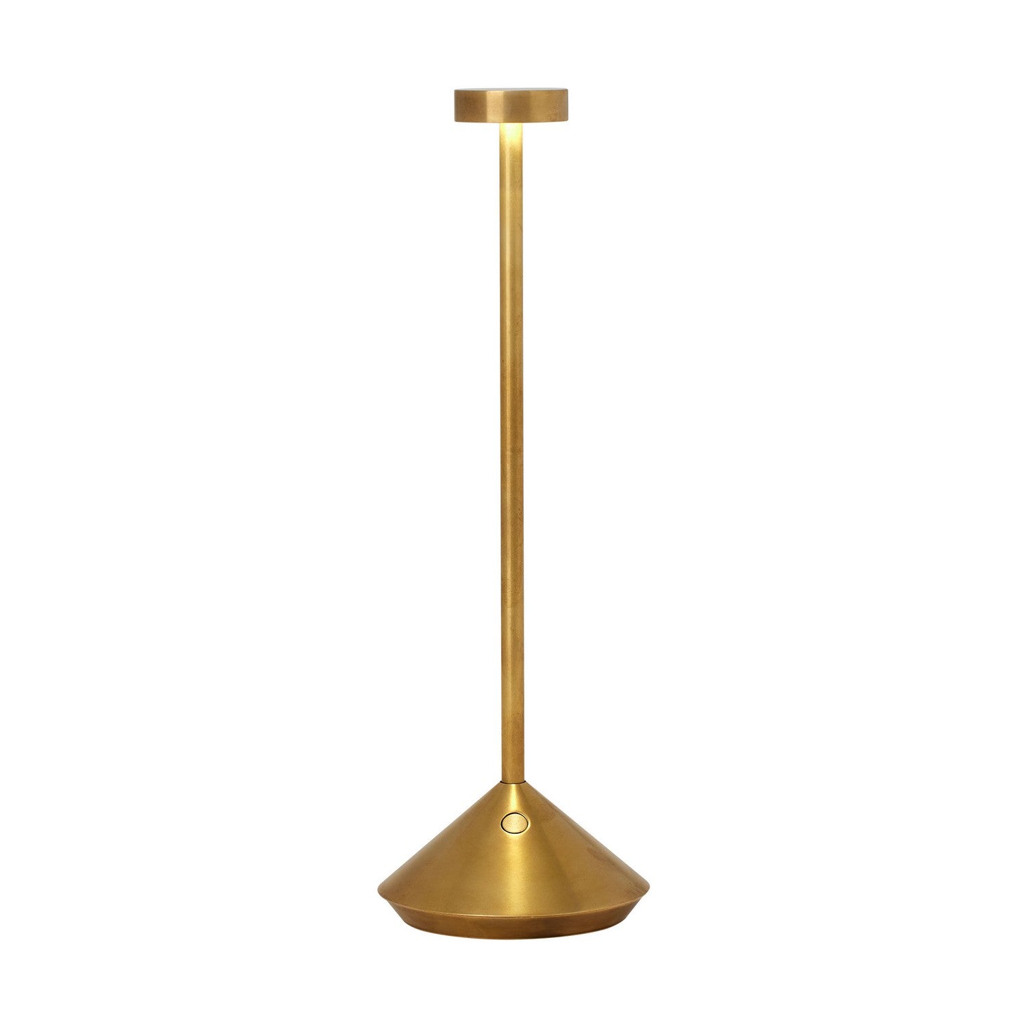 Moneta Accent Rechargeable Table Lamp Natural Brass