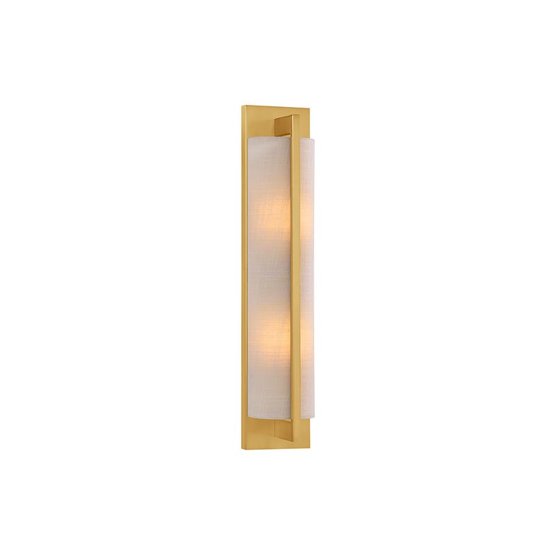 Newell Two Light Wall Sconce in Warm Brass