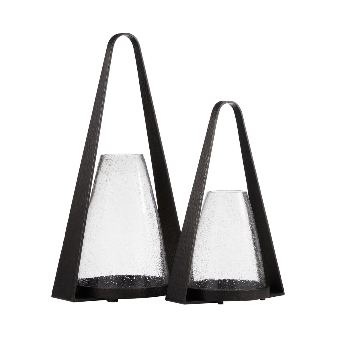 Dayton Hurricanes, Set of 2 in Clear/Blackened Iron