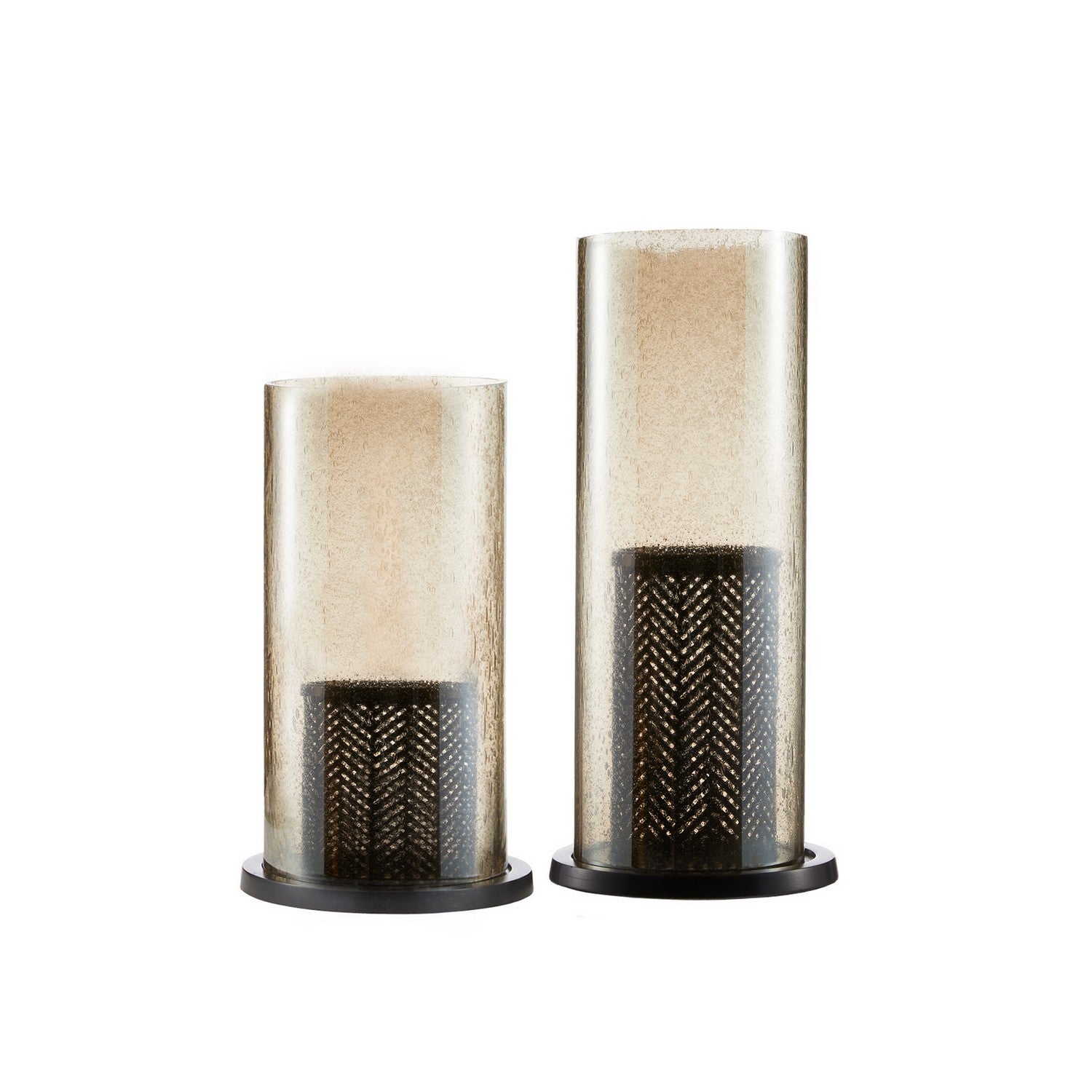 Dabney Hurricanes, Set of 2 in Smoke Luster/Bronze/Bronze