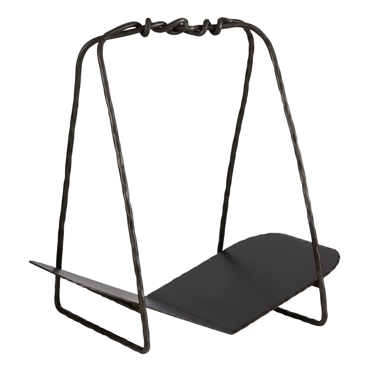 Darius Log Holder in Blackened Iron/Blackened Iron
