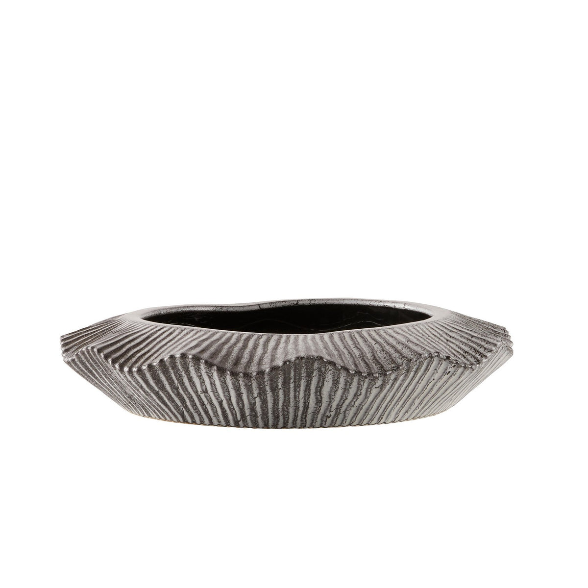 Escada Planter in Platinum Crackle/Clear