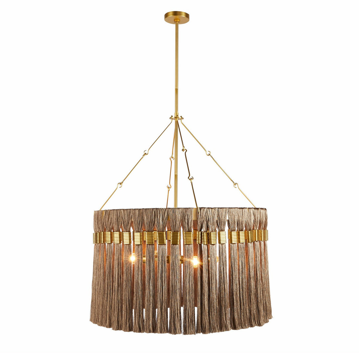 Dutchess Four Light Chandelier in Gold and Gray/Antique Brass