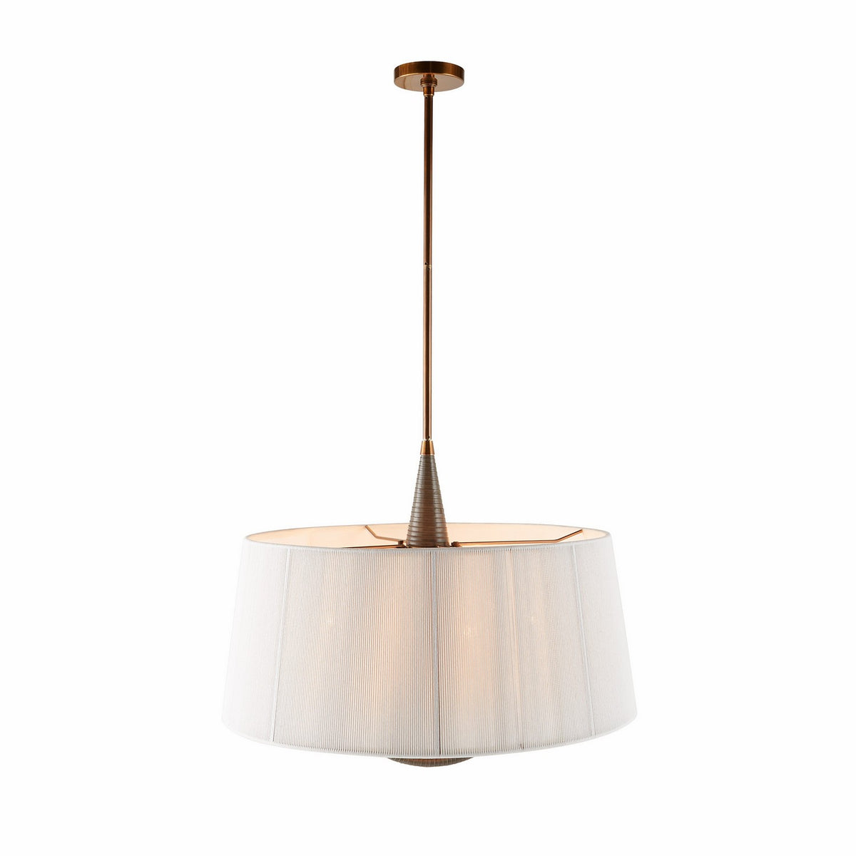 Middlebury Six Light Pendant in Graphite/Graphite/Heritage Brass