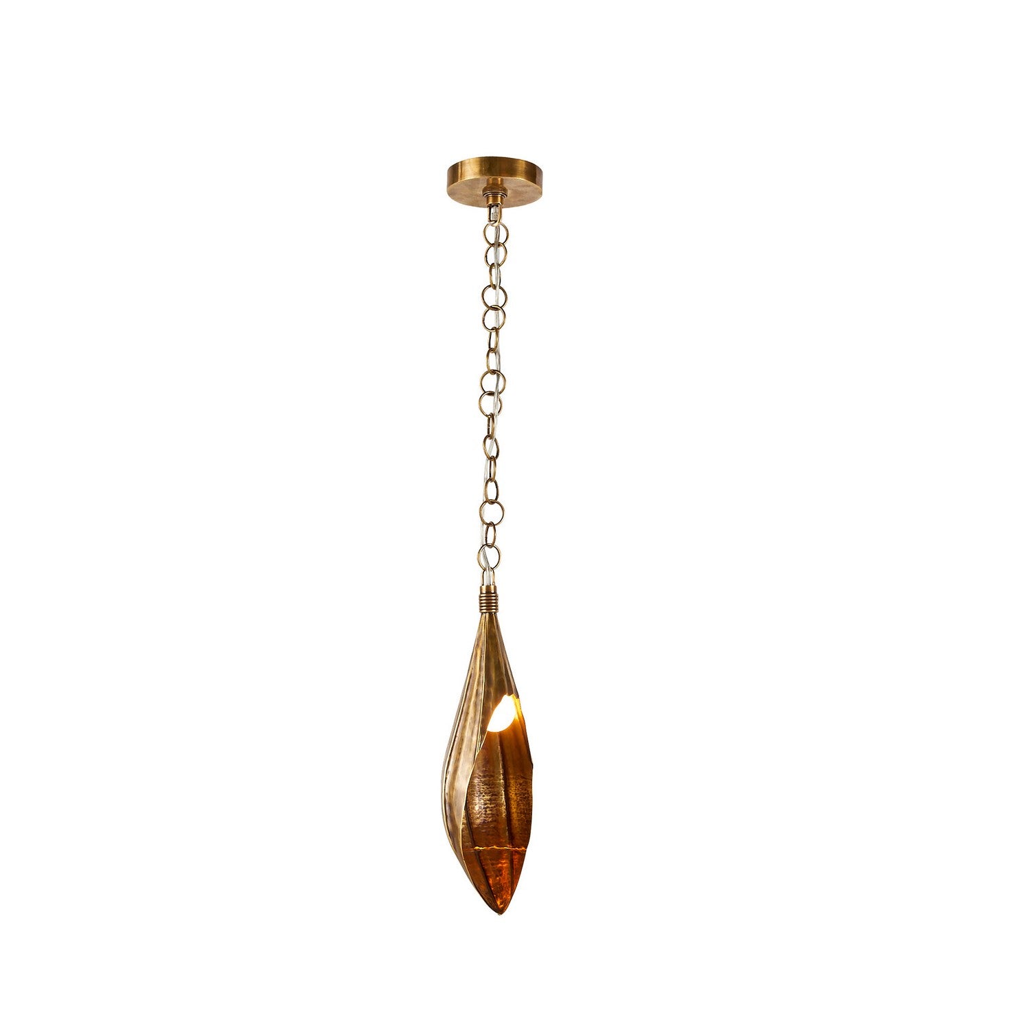 Clayton One Light Pendant in Vintage Brass