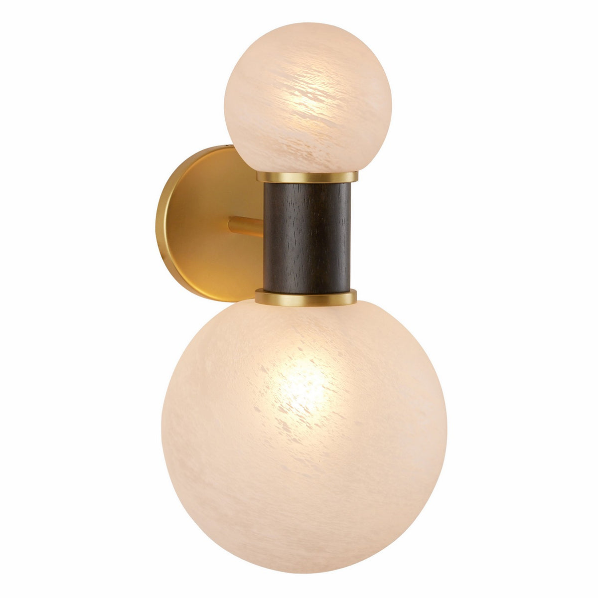 Applique murale Cheyanne à deux lumières, coloris Opal Swirl/Gris délavé