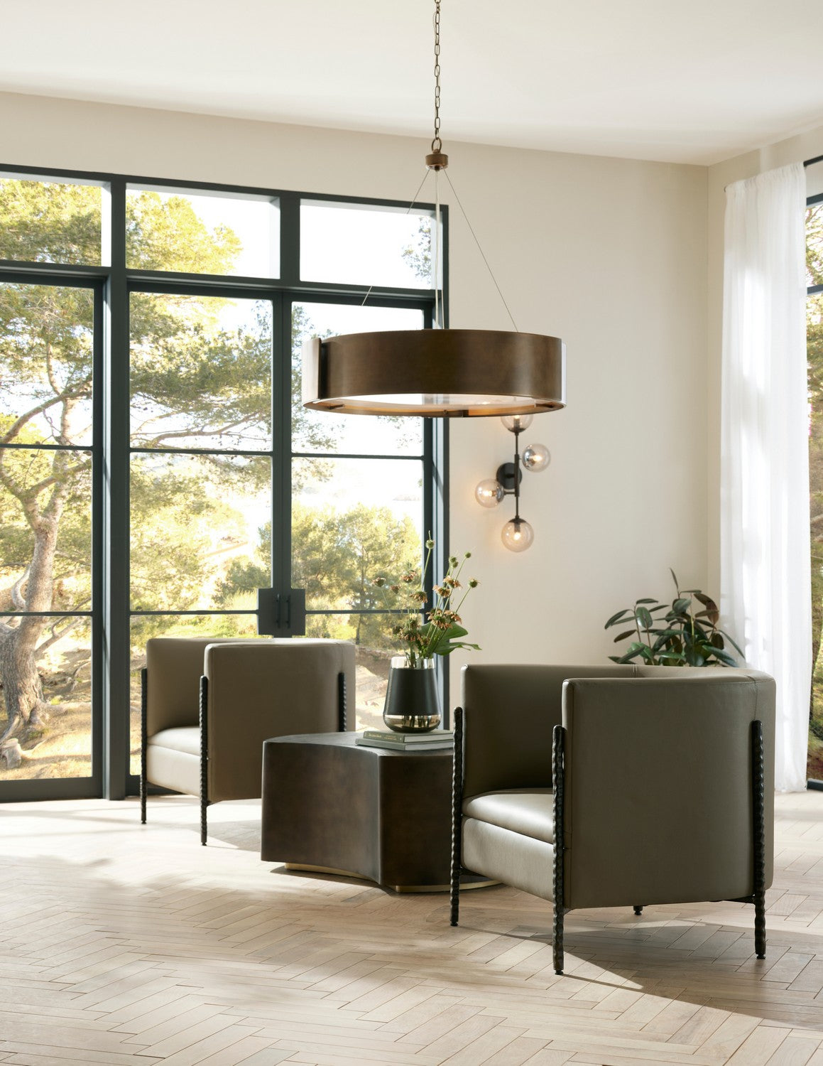 Escondido Lounge Chair in Dove/Bronze