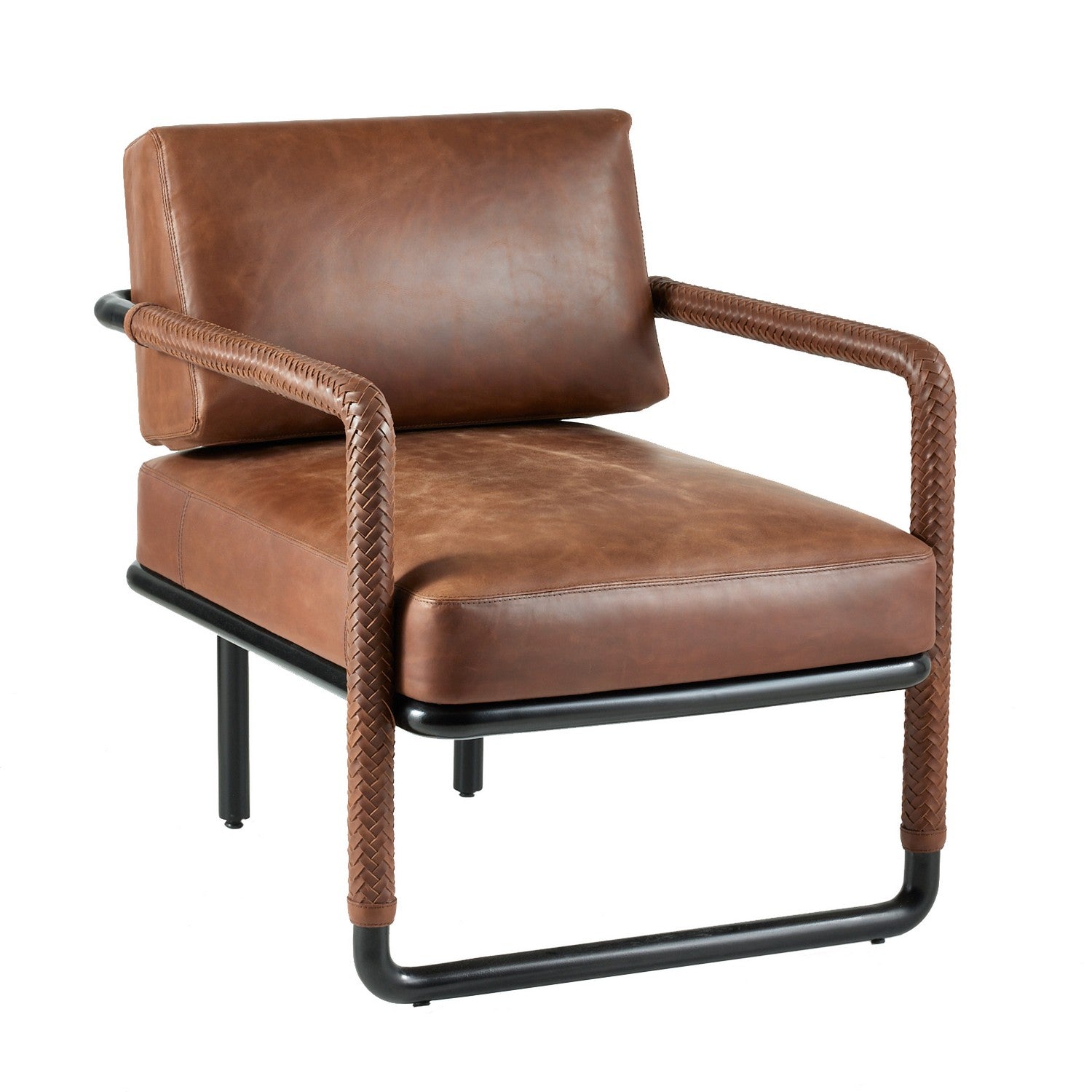 Durham Chair in Cognac/Blackened Bronze