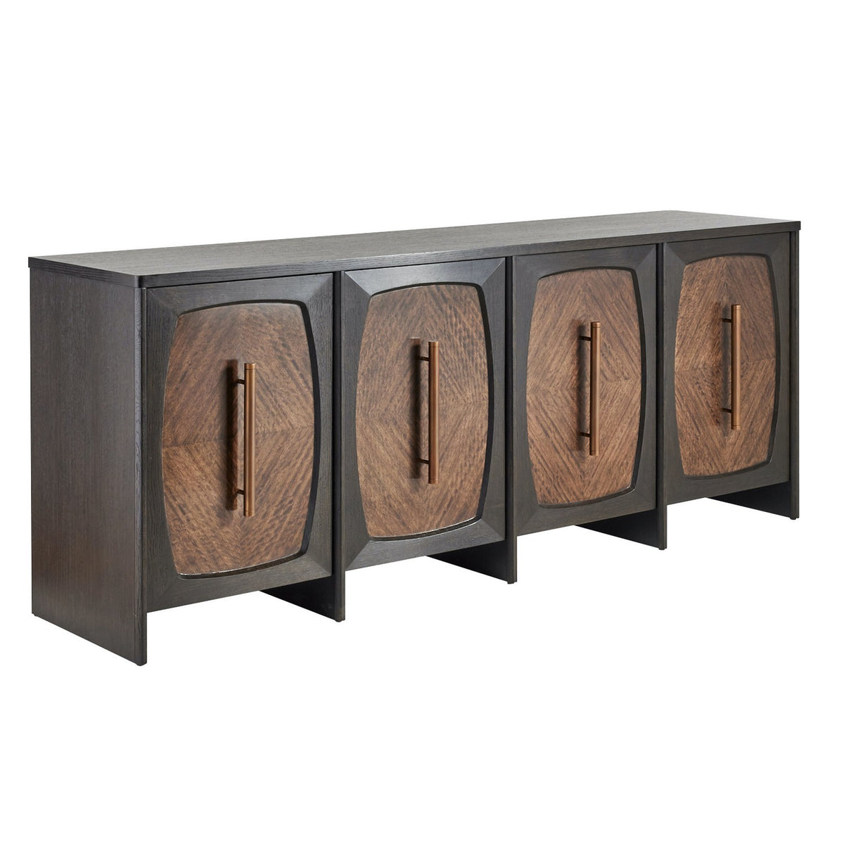 Elmore Credenza in Brindle/Sable/Antique Brass/Ebony