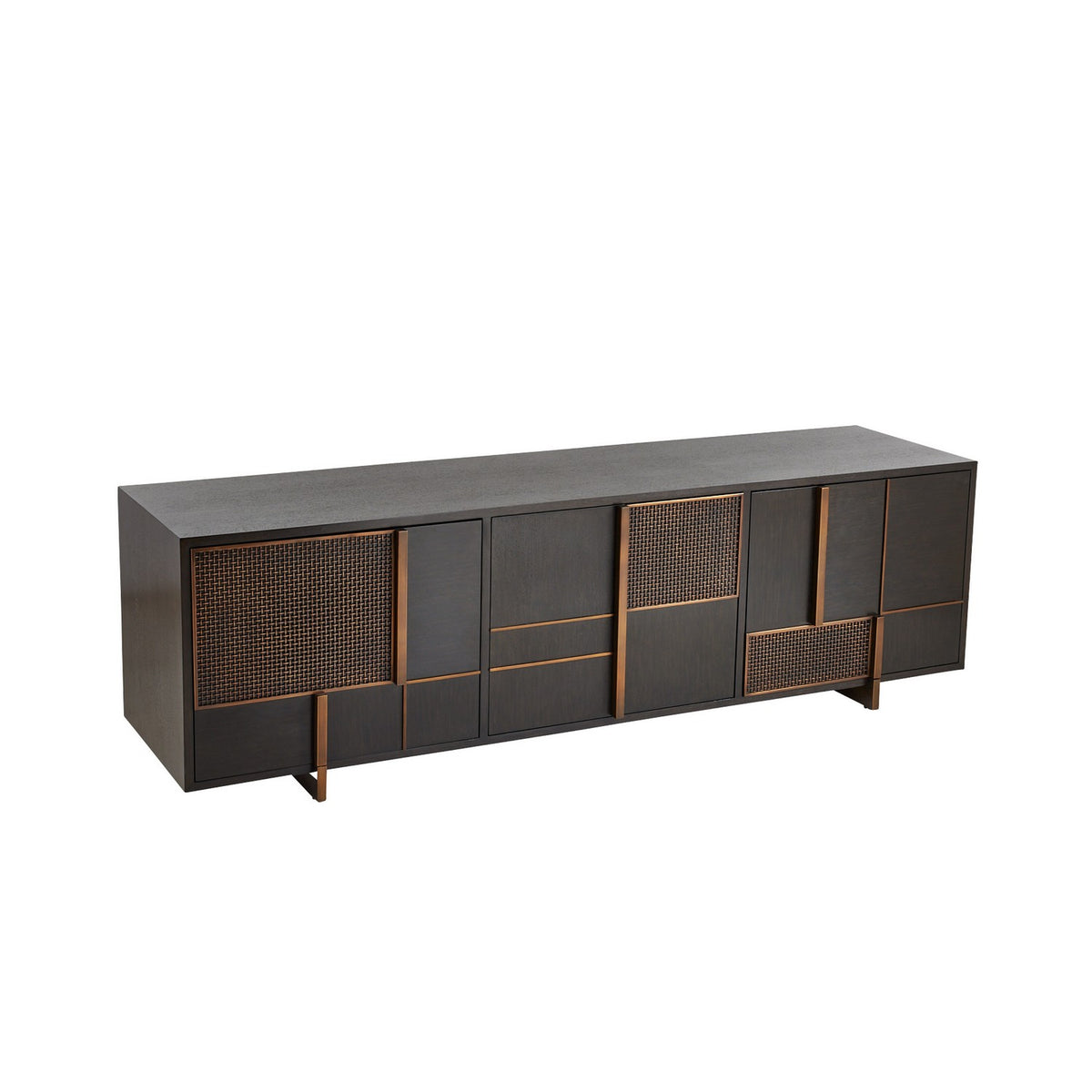 Demi Credenza in Ebony/Antique Brass/Ebony