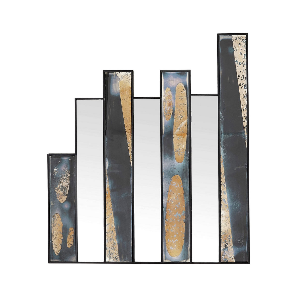 Darcy Mirror in Blackened Iron/Dark Antique/Plain