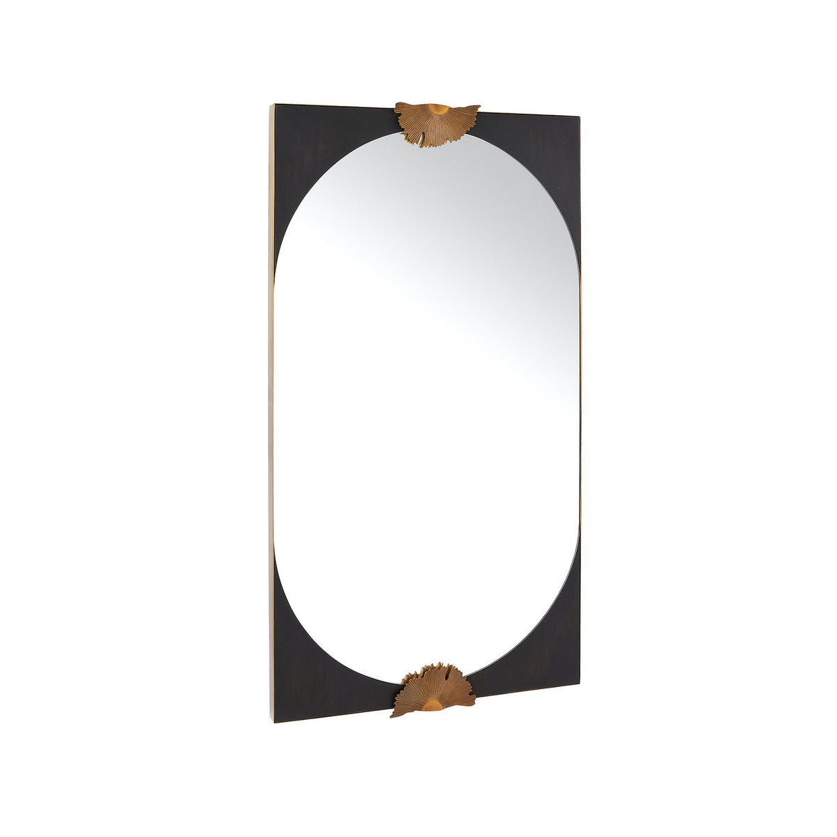 Envy Mirror in Antique Brass/Ebony/Antique Brass