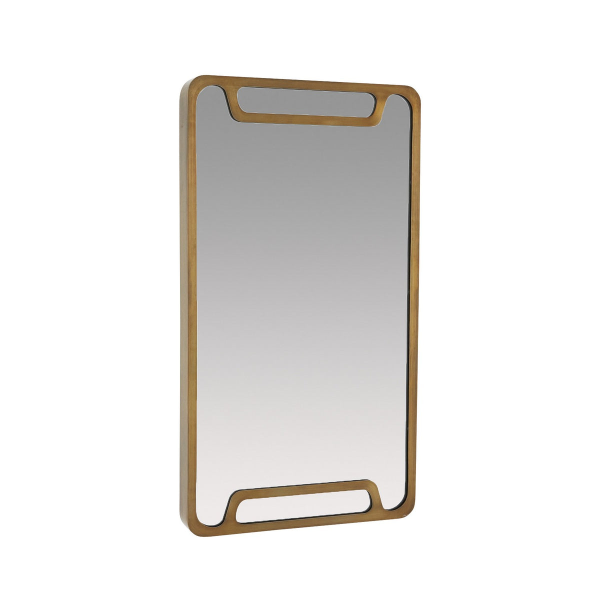 Dodger Mirror in Vintage Brass/Plain