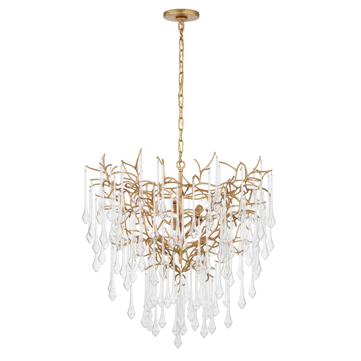 Rayne LED Chandelier in Gilded Iron