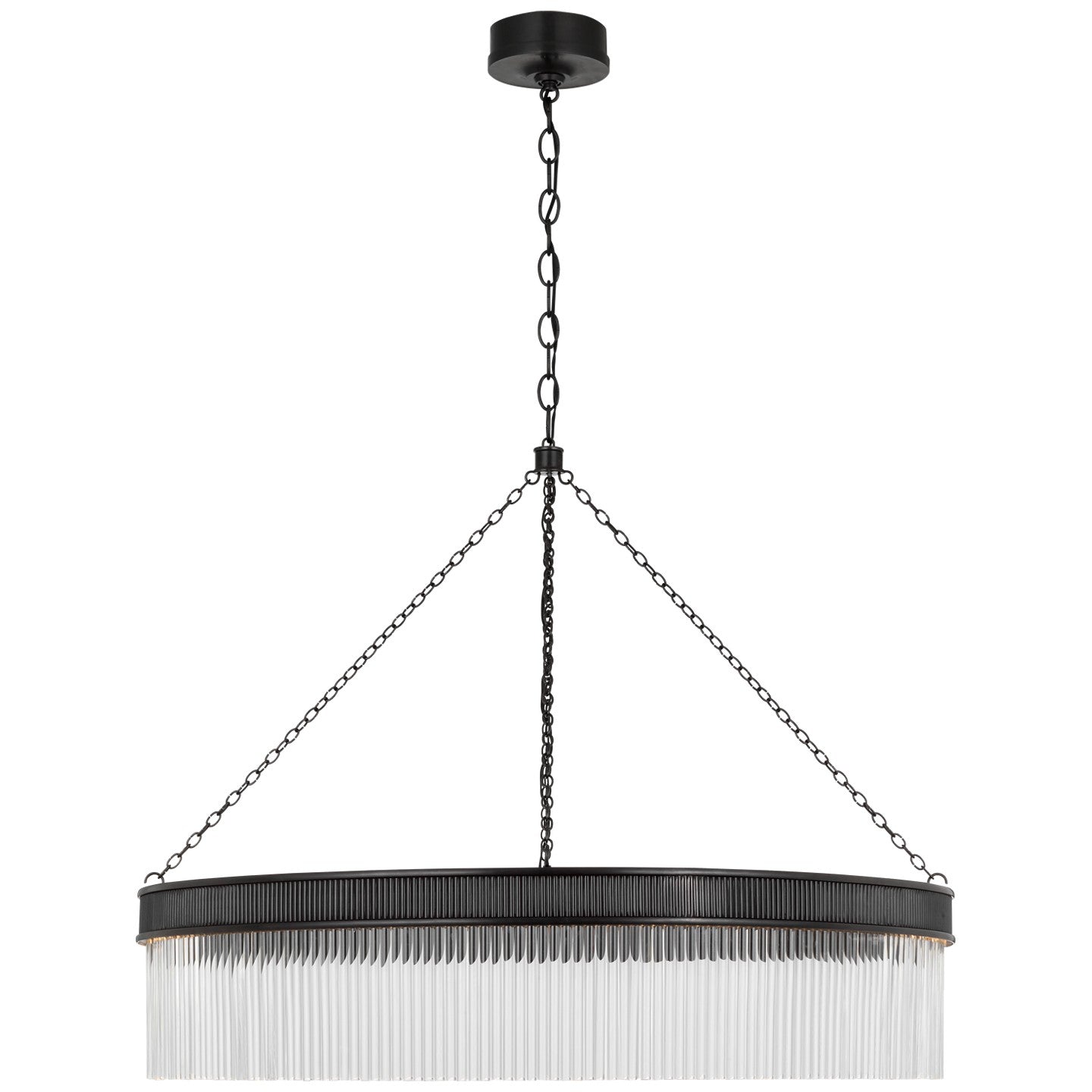 Menil Large Chandelier in Polished Nickel w/ Crystal Rods  /S 5172PN-CG