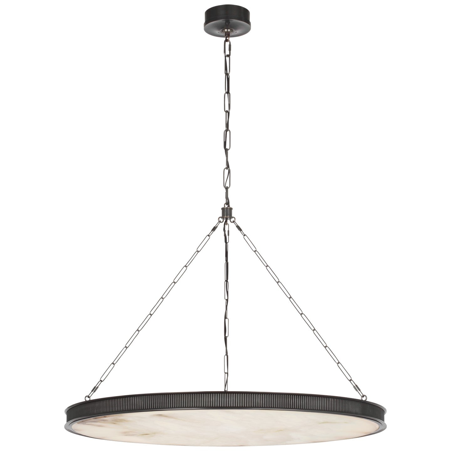 Matthew 40" Chandelier in Bronze with Alabaster
