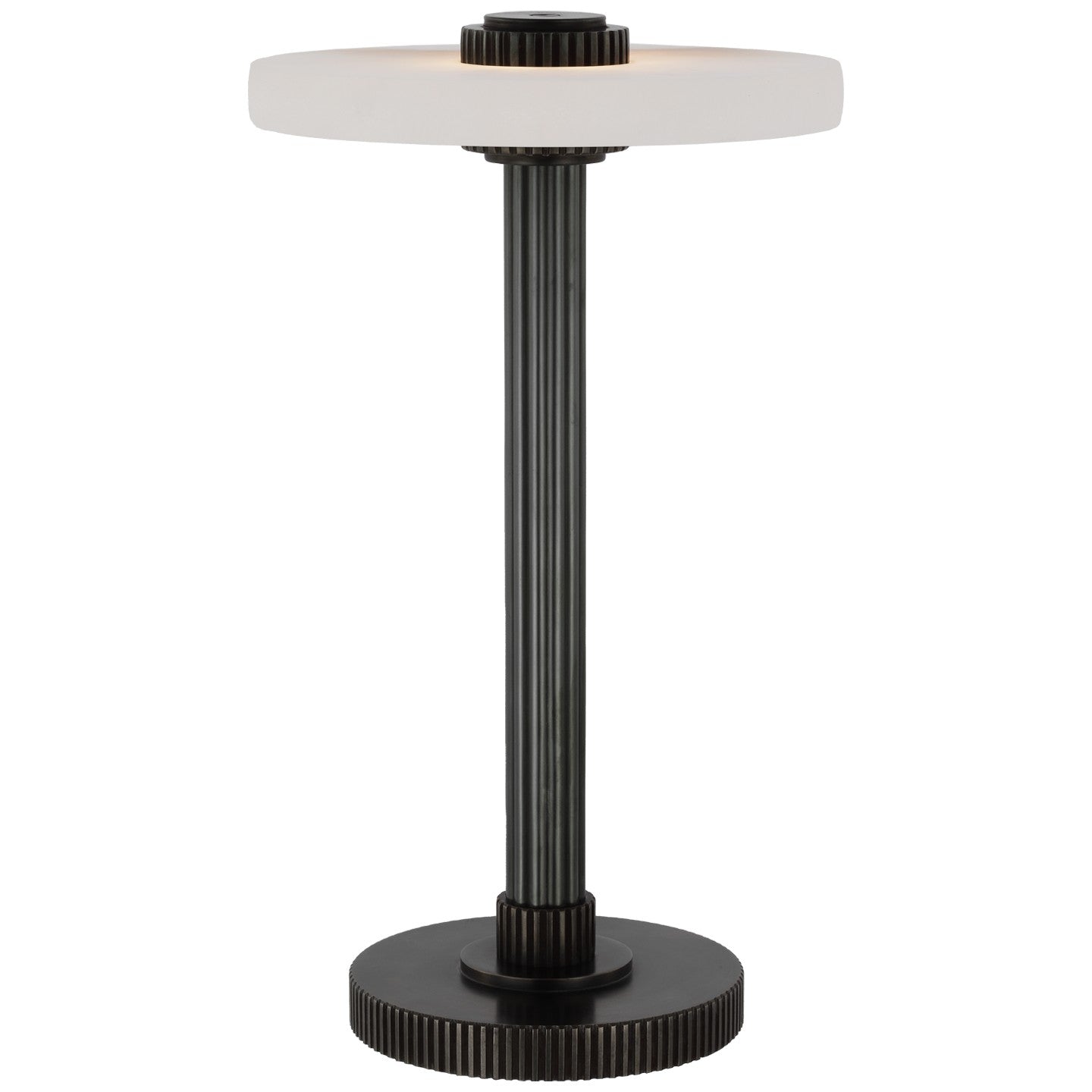 Aran 9" Rechargeable Accent Lamp in Bronze and Alabaster