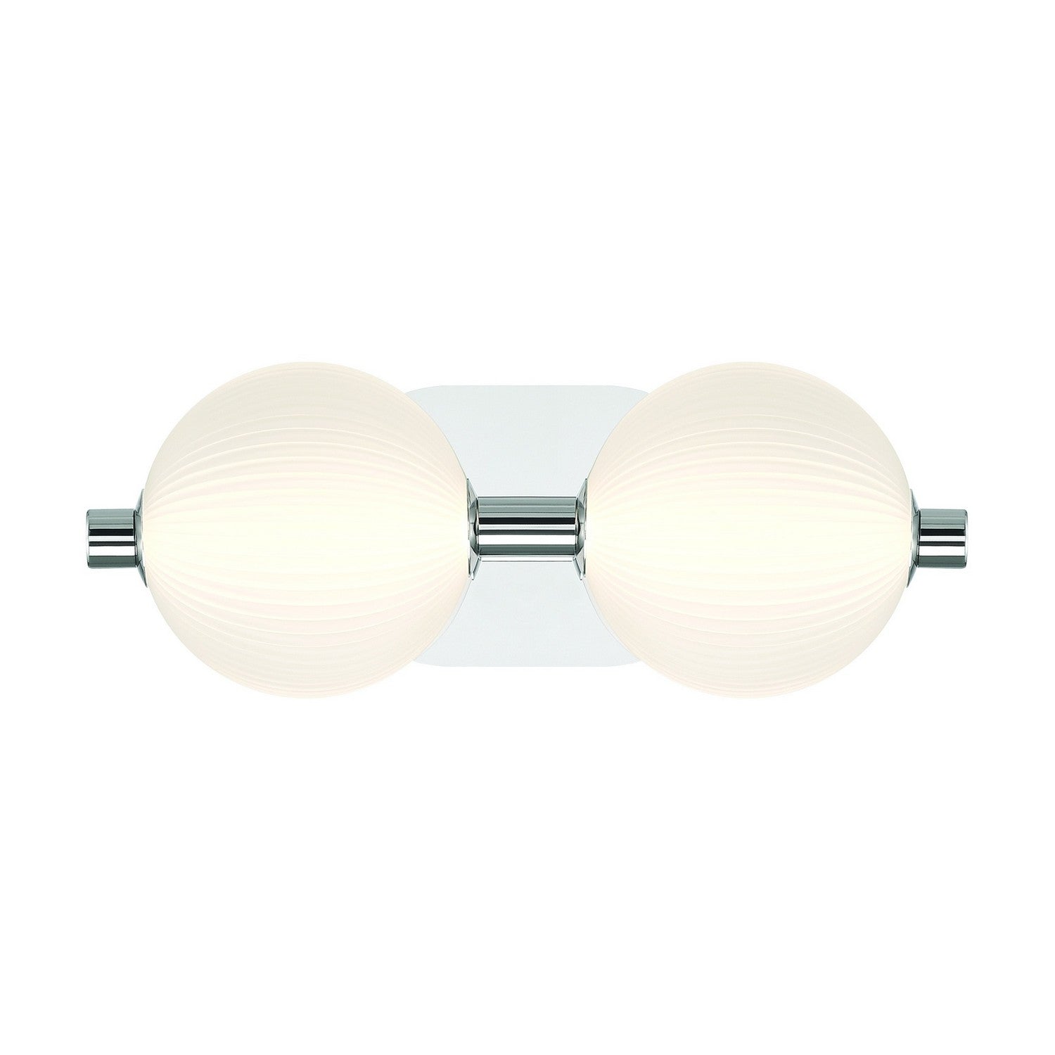 PALMAS -VAN-2LT-PN-WH in Polished Nickel