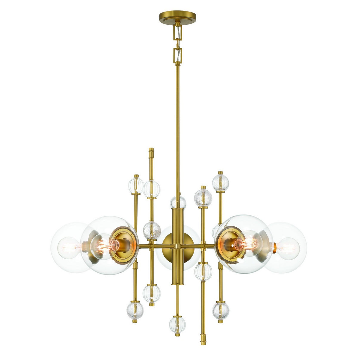 Traiton fFive Light Chandelier in Gold