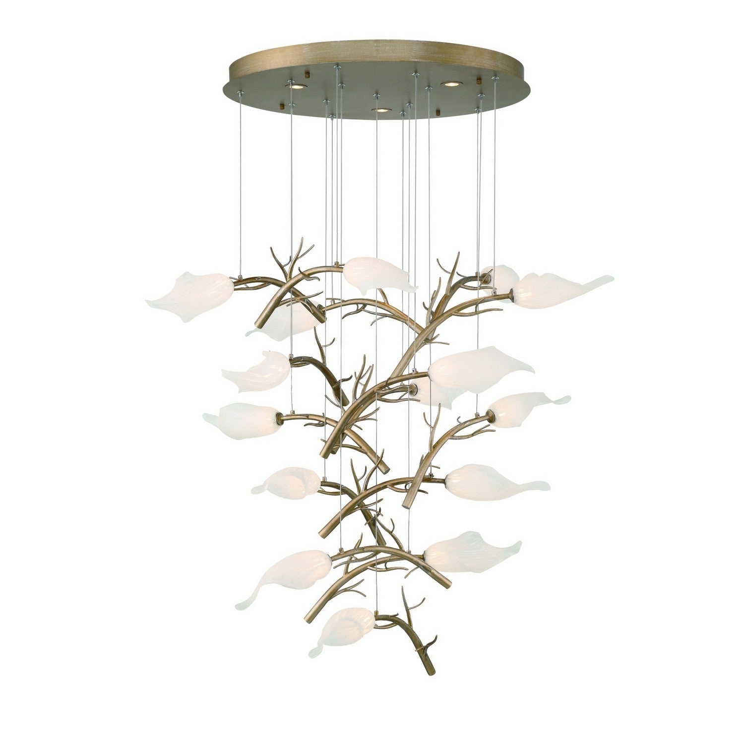 MATERA -CHD-15LT-34IN-GD-WH in Gold