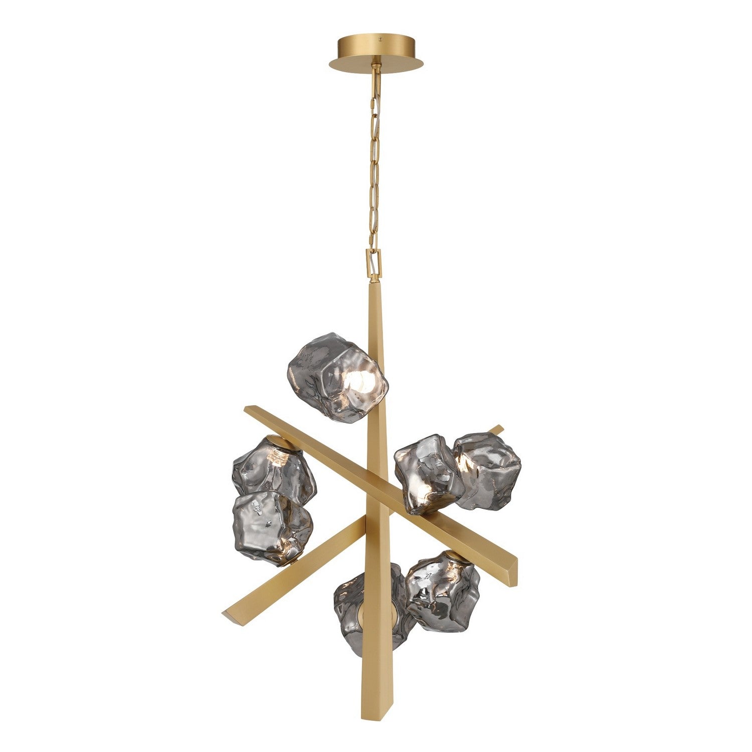 THORAH -CHD-7LT-33IN-GD-SK in Gold