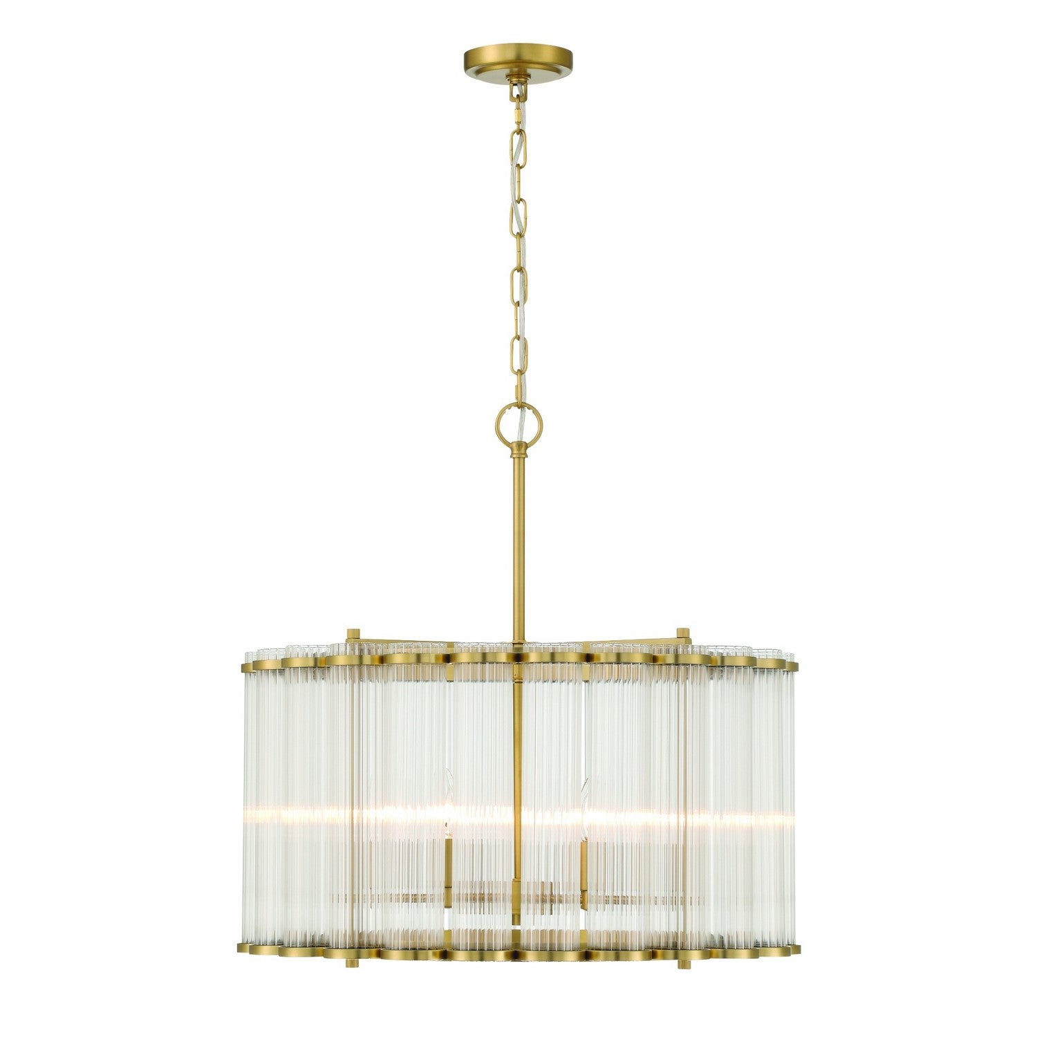 GLASBURY -CHD-6LT-24IN-GD-RB in Gold