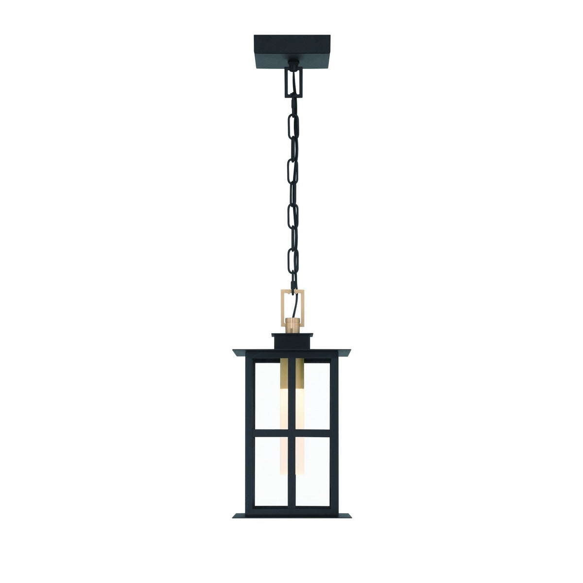 Greyson LED Pendant in Brass-Black Mix